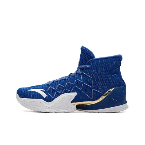 Anta KT3 Thompson High Top Basketball Shoes Men's Blue White Gold