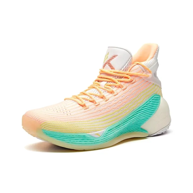 Anta KT4 Klay KT Playoffs Calm Flow Deep High Top Basketball Shoes Men's White Red Yellow Green-2