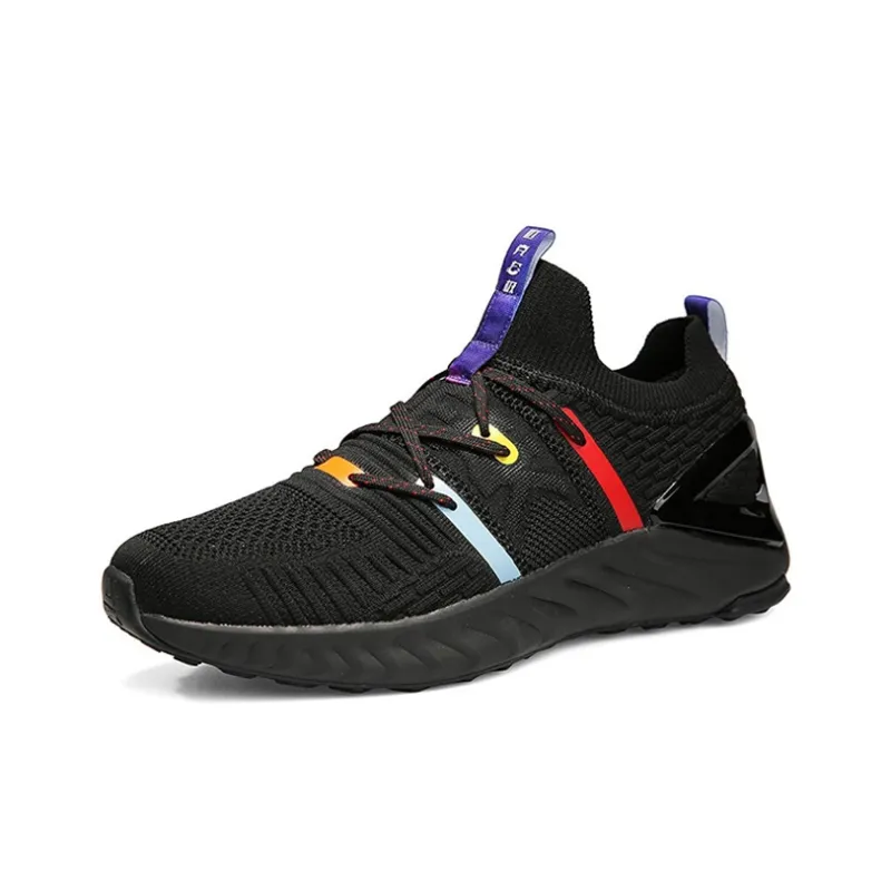 PEAK State Pole 1.0 Plus Shock Absorbers With Slip Resistant Features Low Top Running Shoes Women's Black Rainbow-1