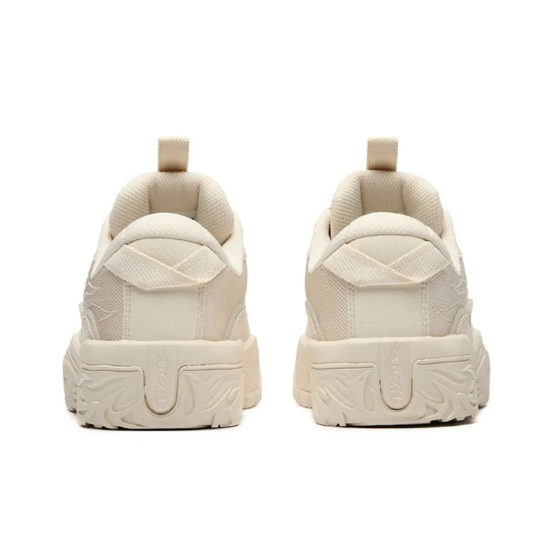 Anta Hot Slip-Resistant Coverage Wear-Resistant Low-Top Skateboard Shoes Women's Beige-3