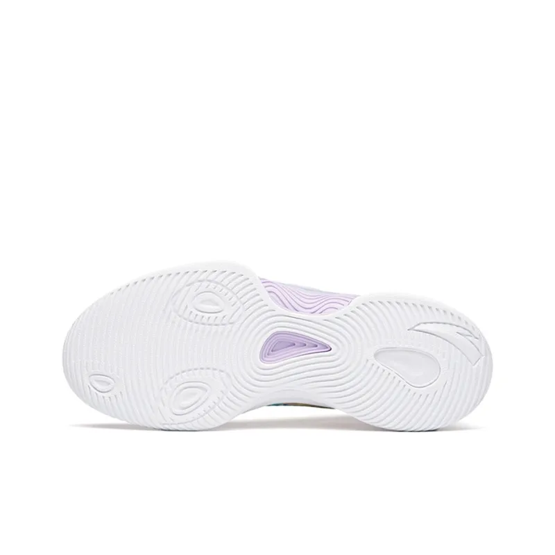 ANTA Mountain 1 Basketball Shoes Men Low Top ANTA White/Polka Dot Blue/Light Purple-4