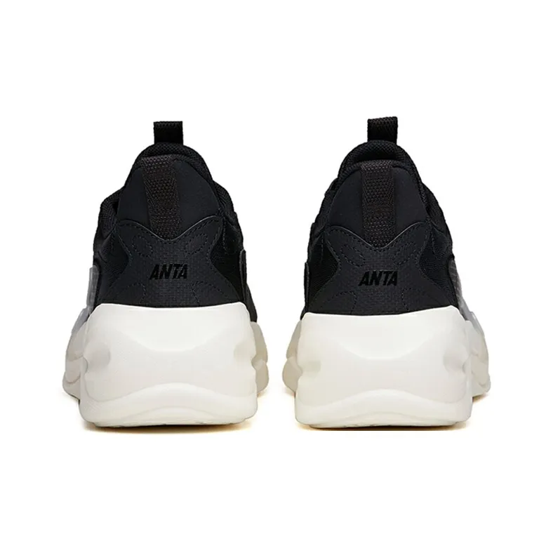 Anta Chao Worship 2.0 Life Collection Anti Slip Wear Resistant Low Top Casual Shoes Men's Black White-3