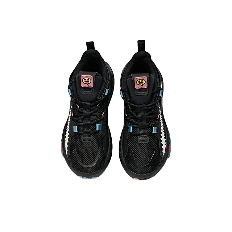 MARVEL x Anta Bastard Mid Top Skateboard Shoes Women's Black White-2