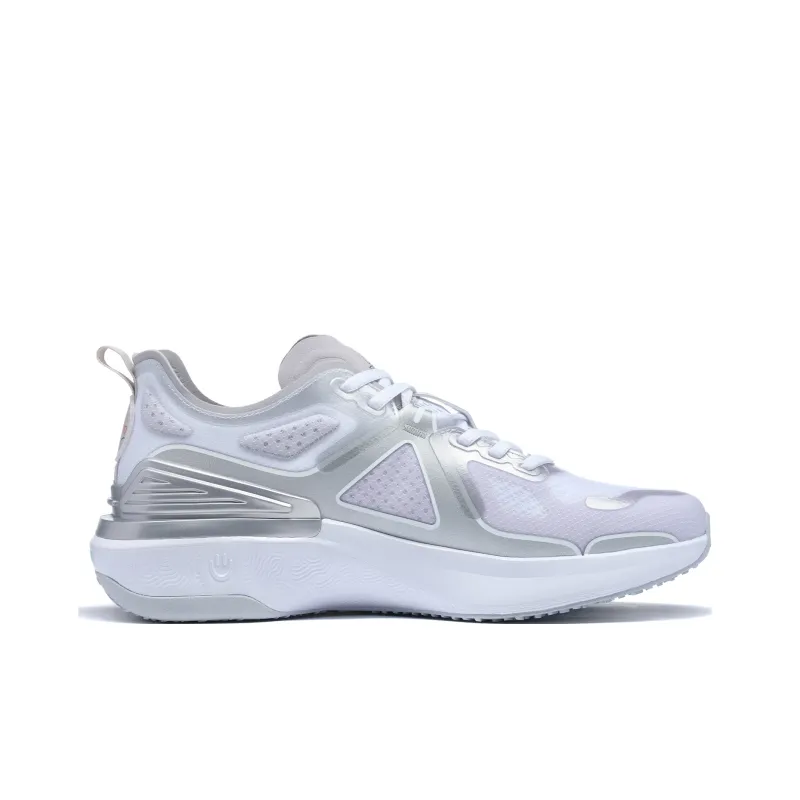 PEAK Taichi 4.0 Pro Wear-Resistant Slip-Resistant Cushioning Low-Top Running Shoes White Silver-1