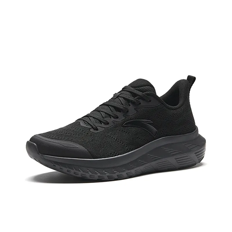 Anta Light Cloud Anti Slip Wear Resistant Low Top Running Shoes Men's Black-1