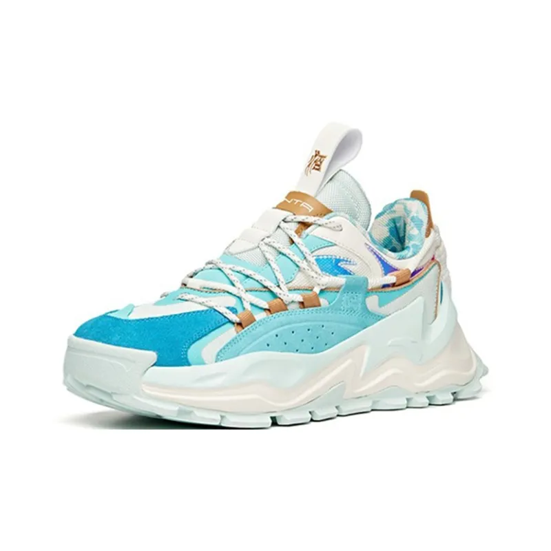 LIBAI x Anta Hot Cushioning Anti Slip And Wear Resistant Low Top Chunky Sneakers Blue White-2