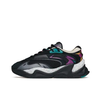 Anta Pulse Wear resistant And Lightweight Low Top Chunky Sneakers Men's Black Purple