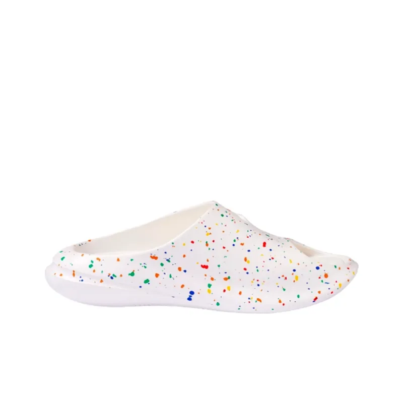 PEAK Very Small Fat Drag EVA Totem Graffiti Slip-Resistant Odor-Resistant Abrasion-Resistant Slide Slippers Men's White-3