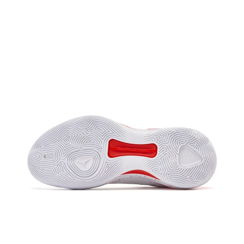 PEAK State Maximums Trigonometric 3.0 Cushioned Slip-Resistant Low-Top Basketball Shoes Men's White Red-4