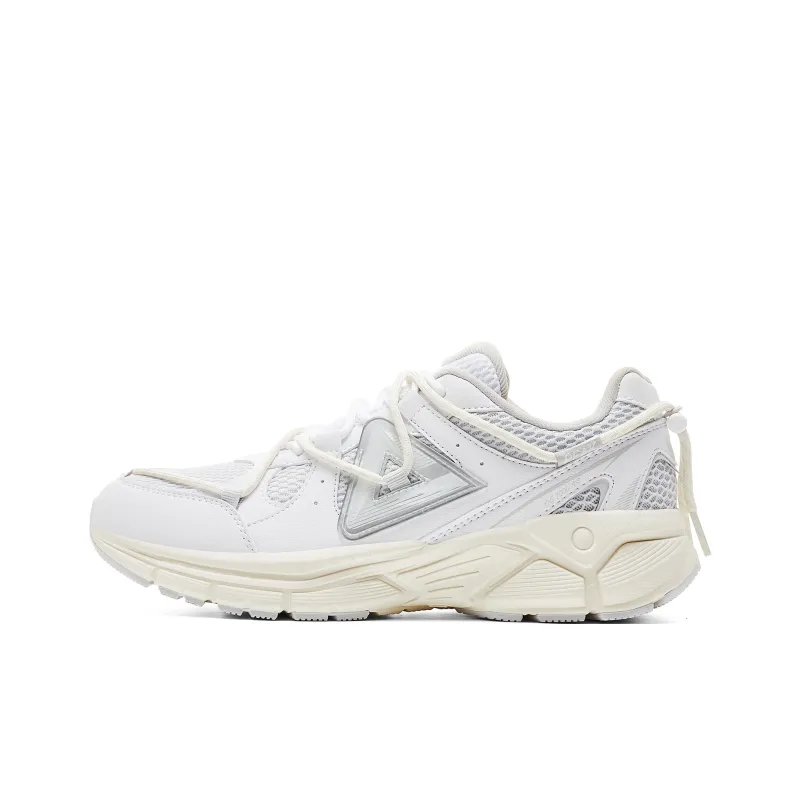 PEAK OG-7000 Cushioning Anti-Slip Wear-Resistant Breathability Low-Top Running Shoes Men's Large White Light Gray-0