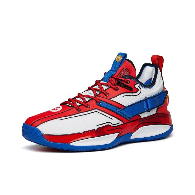 Anta GH3 Hayward GH3 Cushioned Slip Resistant Low Top Performance Basketball Shoes Men's White Blue Red-1