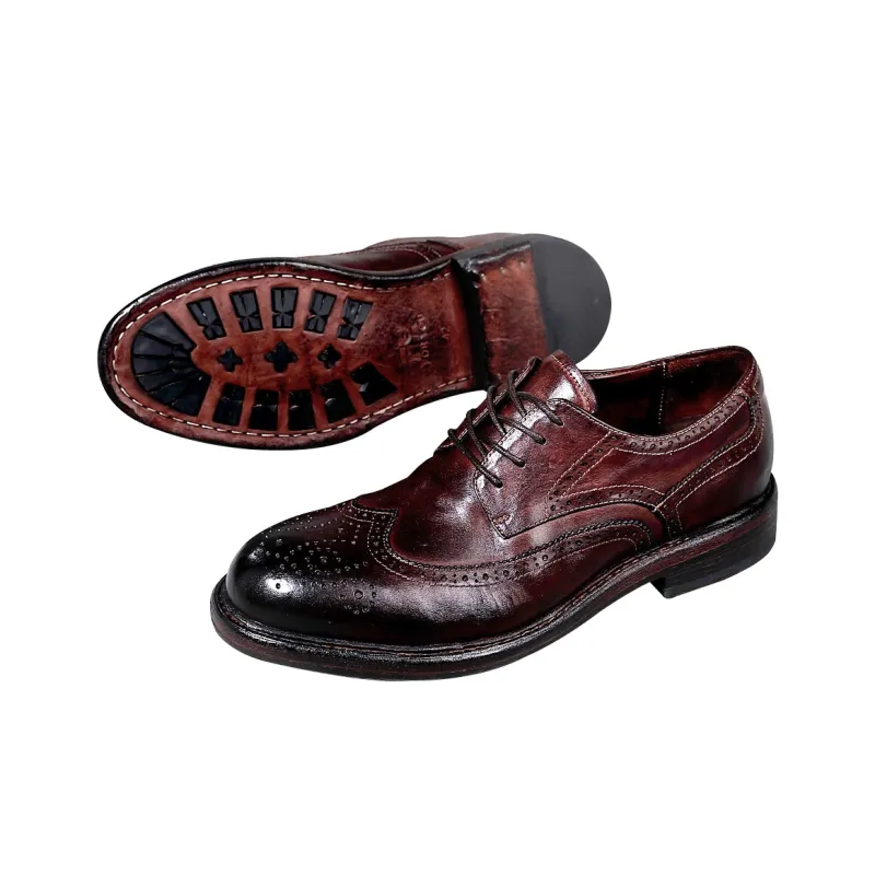 FOR YOU Brogue Brogues Dress Shoes Men's Coffee Luxury-1