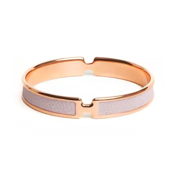 HERMES 18K Rose Gold Bangles Women's Pink