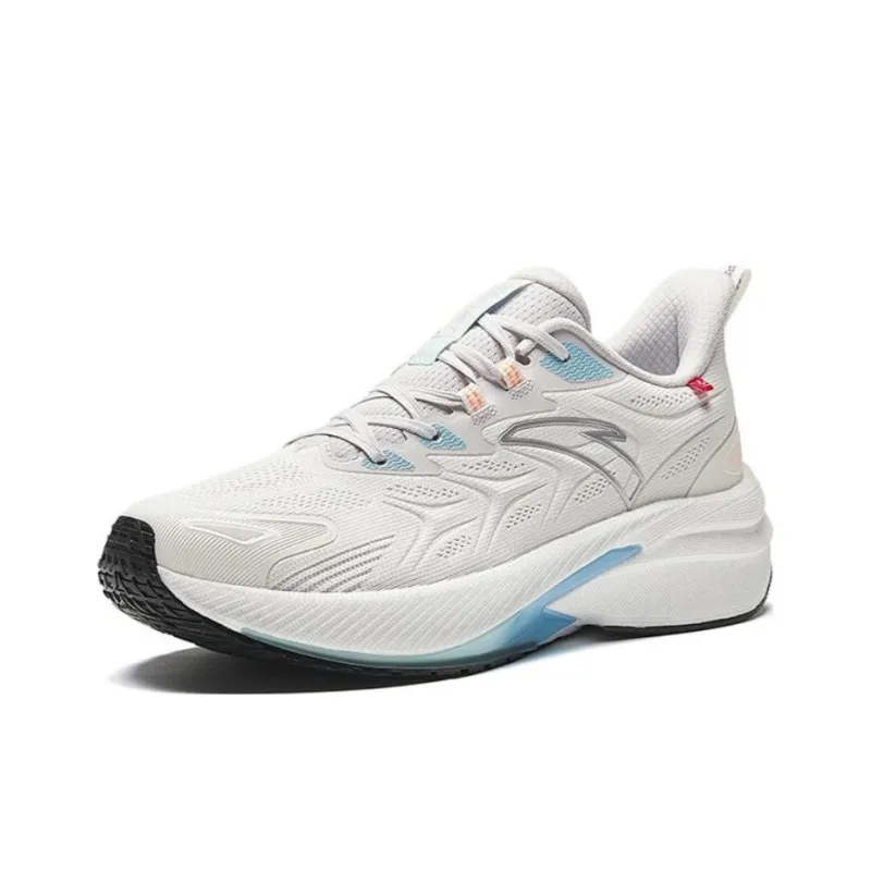 Anta Rocket 5.0 Cushioning Wear Resistant Low Top Running Shoes Women's White Gray-1