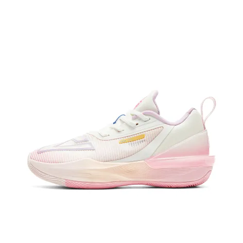 PEAK State Maximums Trigonometric 3.0 Basketball Shoes Women's Low-Top Off White Pink Purple