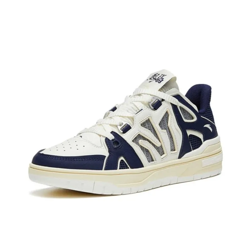 Anta Flame 4.0 Anti-Slip Wear-Resistant Low-Top Skateboard Shoes Men's Hazy Prussian Blue-1