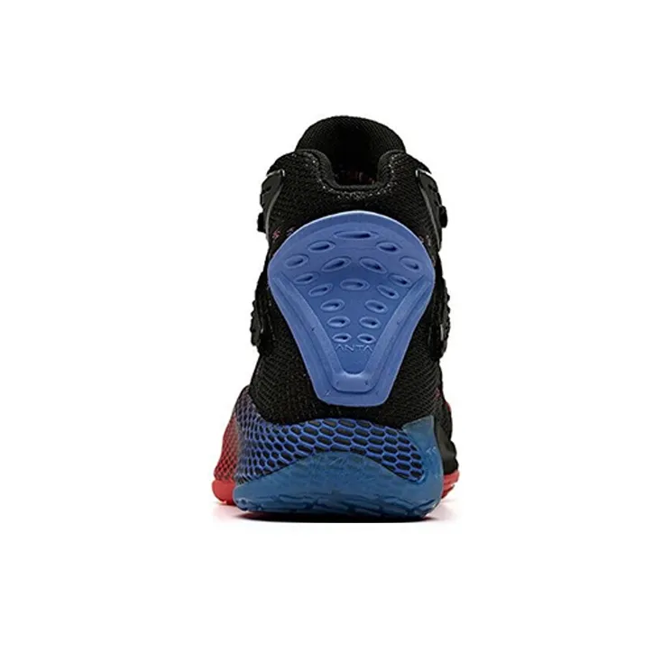 Anta KT5 Abrasion Resistant Breathable High Top Basketball Shoes Men's Red Blue Black-4