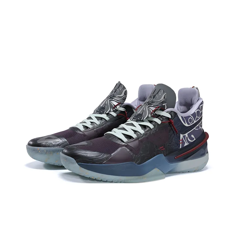 PEAK Flash 3 Taichi Wear Resistant Low Top Performance Basketball Shoes Men's Bright Moon Blue-1