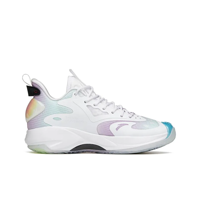 Anta Frenzy 3 Pro Pro Mid-Top Performance Basketball Shoes Men's White Blue Purple-1