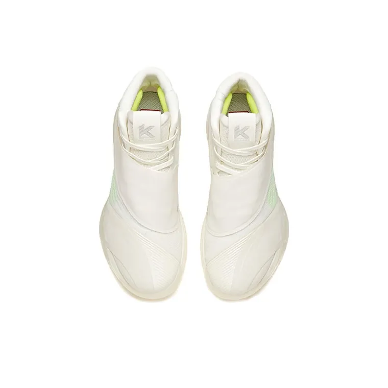 Anta KT6 Anti Slip Wear Resistant High Top Basketball Shoes Men's White-2