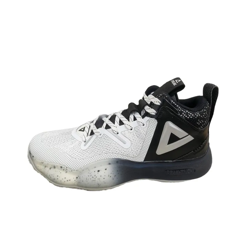 PEAK Beast 9 Cushioning Anti Slip And Wear Resistant Support Low Top Basketball Shoes Men's White Black-0