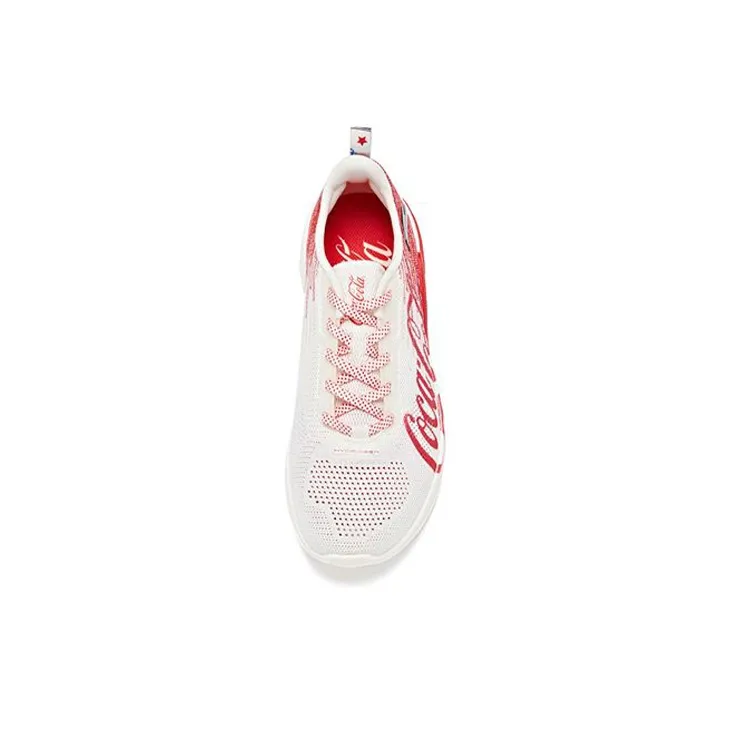 Coca Cola Anta Hydrogen Run II Durable Breathable Low Top Running Shoes Women's Red White-3