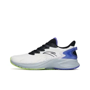 Anta Gazelle 1.0 Cushioning Anti Slip Wear Resistant Breathability Low Top Running Shoes Men's White Black Purple
