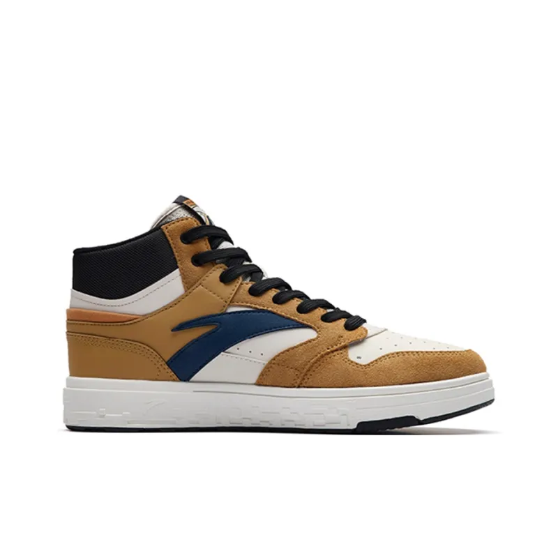 Anta Street Naughty High-Top Skateboard Shoes Men's Black Brown-1