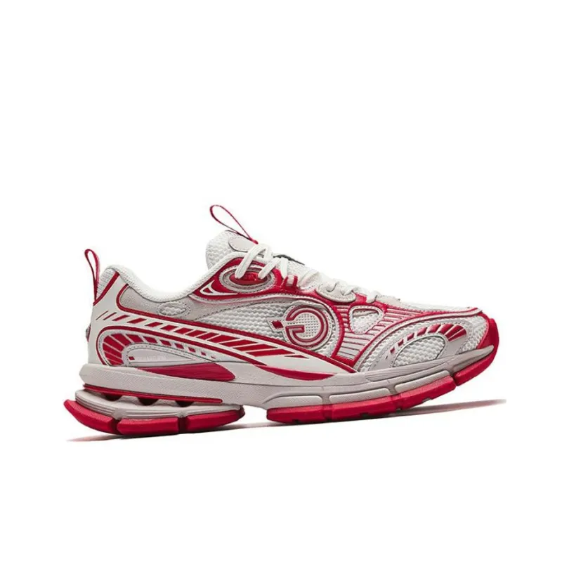 Anta Anta Champion All Weather Series Slip Resistant Low Top Running Shoes Men's White Red-1