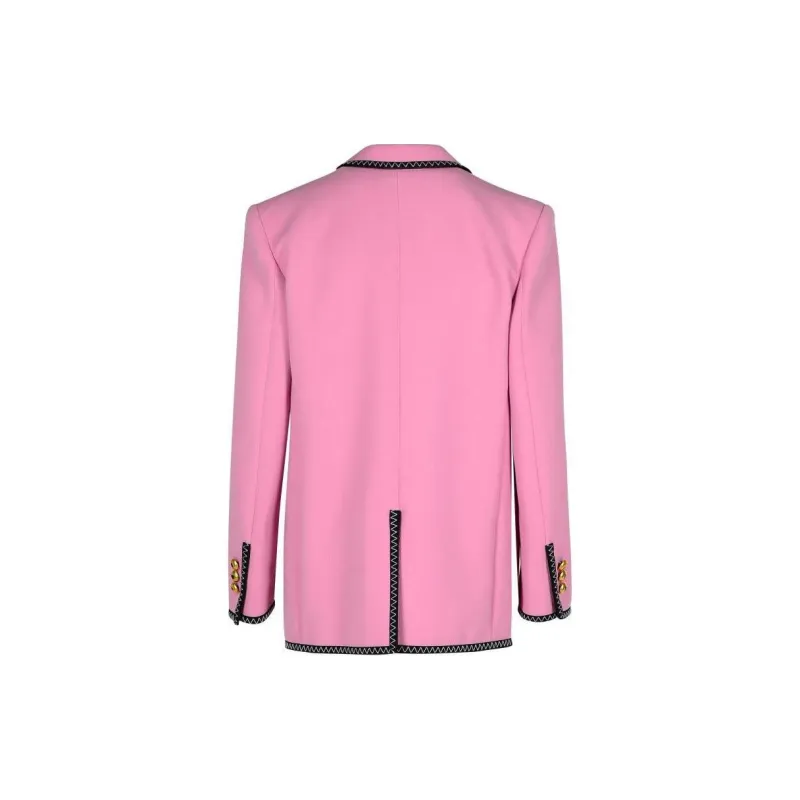 MOSCHINO Double Breasted V Neckline Blazer-1