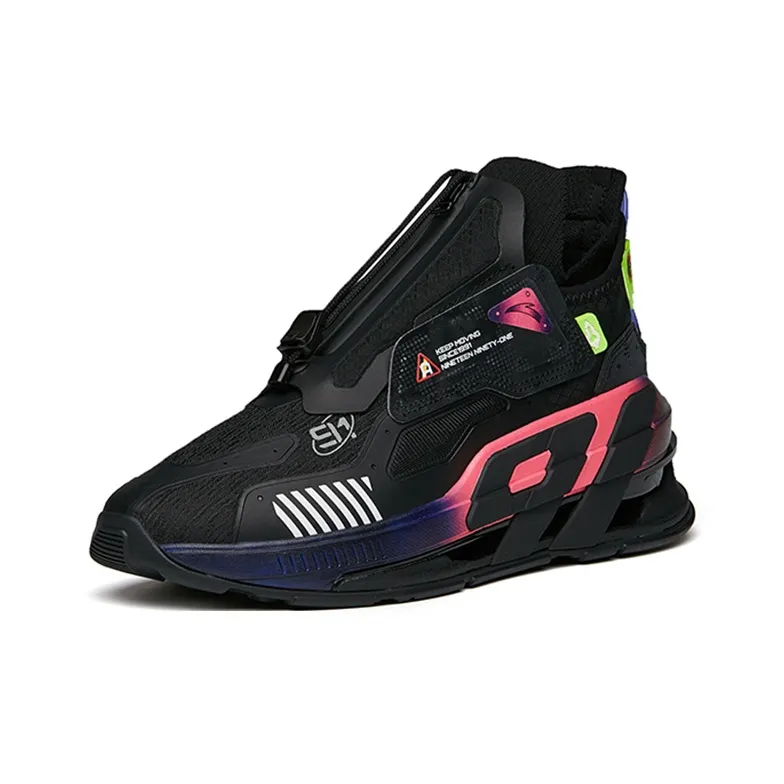 Anta AT91 Catapult Force Technology Slip Resistant Cushioning Wear Resistant Low Top Running Shoes Black Pink-2