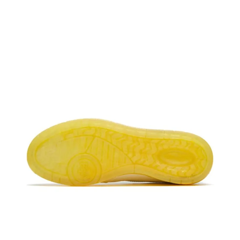 Anta Flame 4.0 Slip Resistant Cushioning Wear Resistant Low Top Skateboard Shoes Men's White Yellow-4