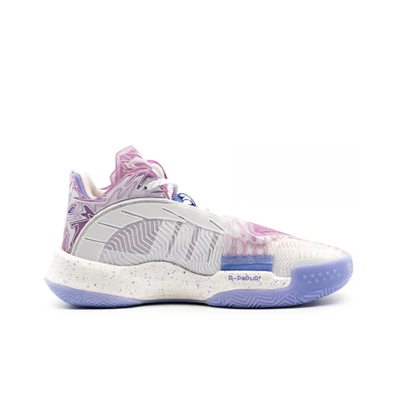 PEAK State Extremely Large Triangle 1.0 Basketball Shoes Men Mid Top Baymax/Strawberry Purple-1