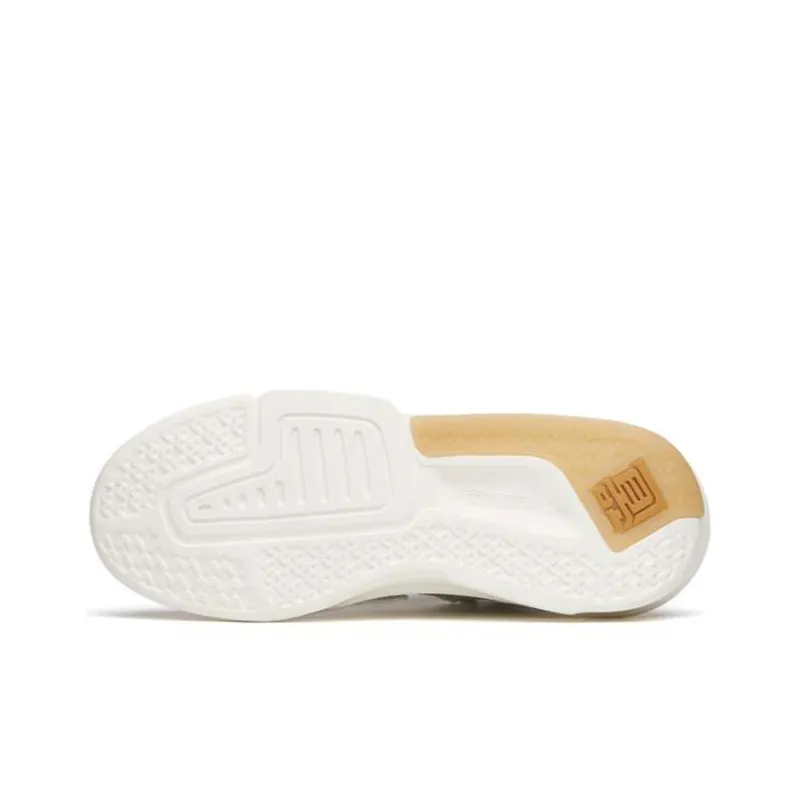 Anta Bastard Slip Resistant Cushioning Wear Resistant Mid Top Skateboard Shoes Women's White-5