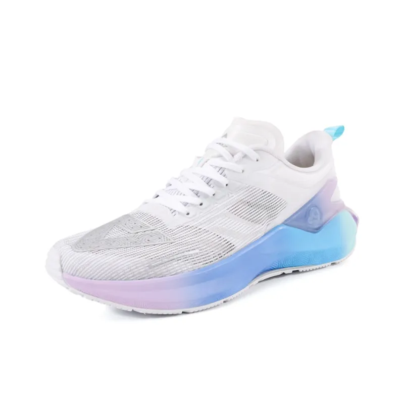PEAK State Extreme 5.0 Cushioned Wear-Resistant Breathable Lightweight Low-Top Running Shoes Unisex White Floral Yarn-2