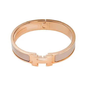 HERMES Rose Gold Plated Bangles Women's Rose Gold