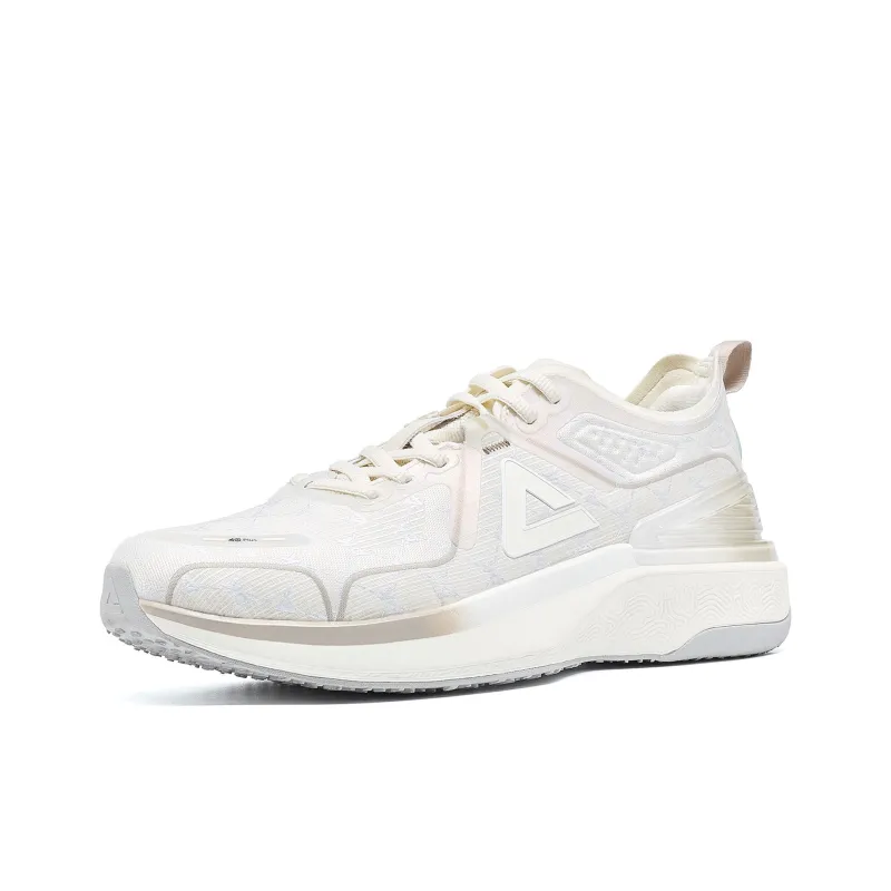 PEAK Tai Chi 4.0 PLUS Cushioning Slip Resistant Low Top Casual Running Shoes Men's Canvas White-2