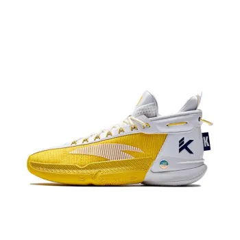 Anta KT9 Solid As Gold Cushioned Slip Resistant Basketball Shoes Men's White Yellow