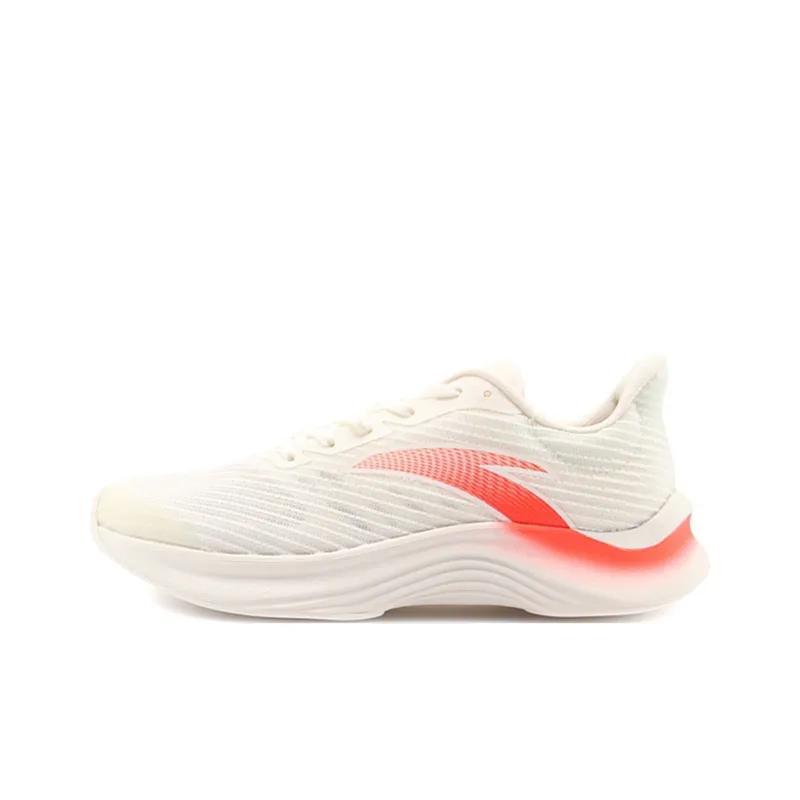 Anta Edge Cushioning, Slip Resistant, Abrasion Resistant, Breathable Low Top Running Shoes Men's Ivory White-0