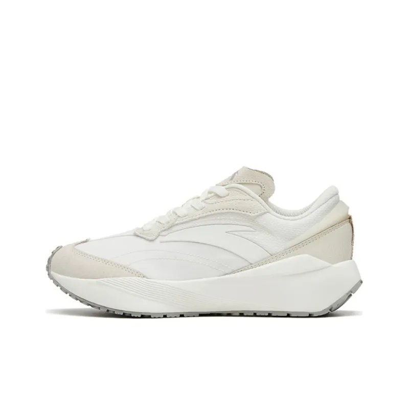 Anta Rock Candy Anti Slip And Wear Resistant Lightweight Low Top Sports Casual Shoes Women's White Gray-0