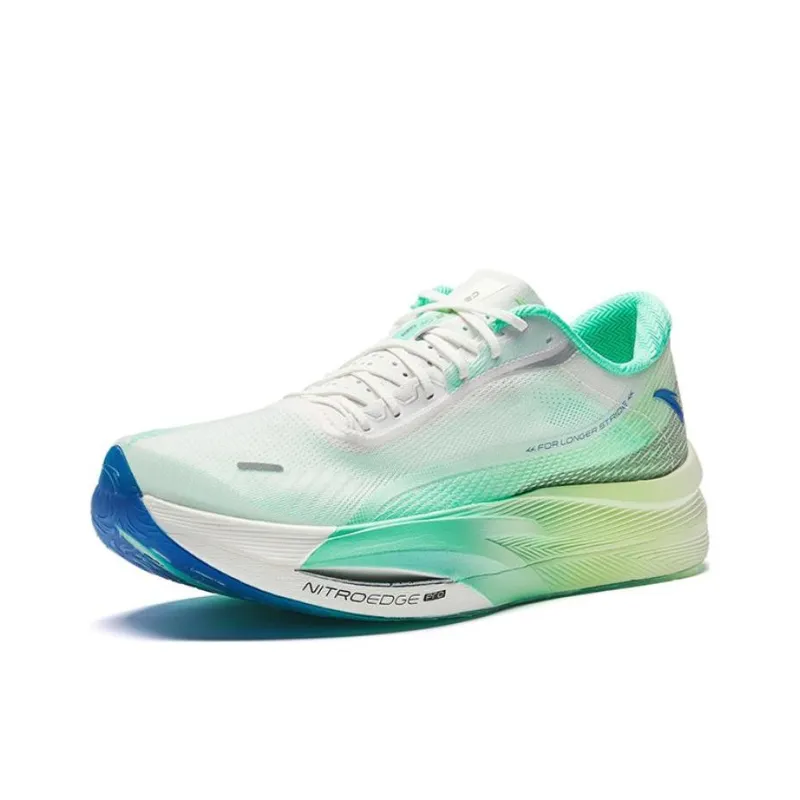 Anta C202 5 GT Cushioning Wear Resistant Low Top Marathon Running Shoes Men's White Green-2