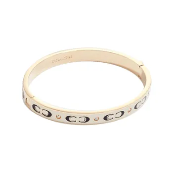 COACH Brass Bangles Women's Gold/White