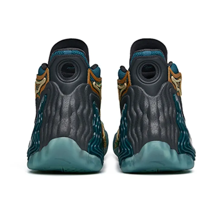 ANTA Star Mountain Basketball Shoes Men High Top Digital Blue/Carbon Gray/Metal Gold-3