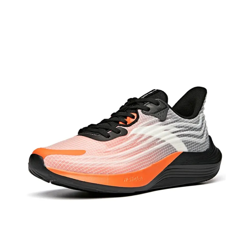 Anta DuCi1 Cushioned Slip-Resistant Abrasion-Resistant Breathable Low-Top A-shock Running Shoes Men's Black Orange-1