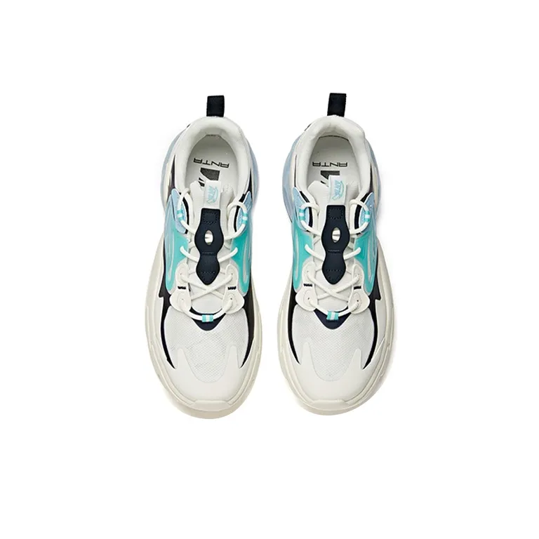 Anta Millennium 2.0 Anti Slip Wear Resistant Low Top Chunky Sneakers White Blue-3