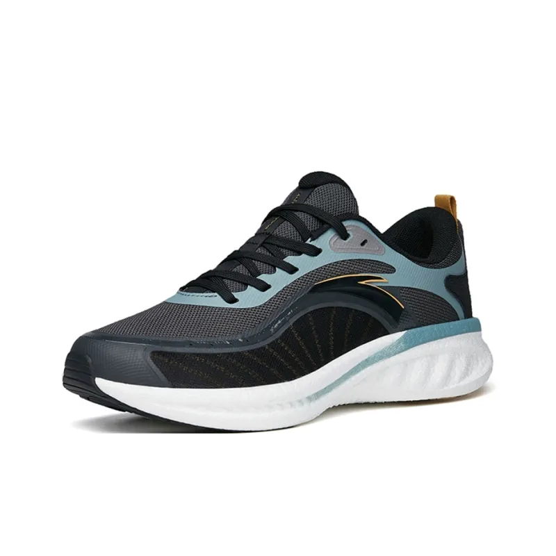 Anta Martian Foam Anti-Slip Wear-Resistant Cushioning Breathable Low-Top Running Shoes Men's Gray Black-1