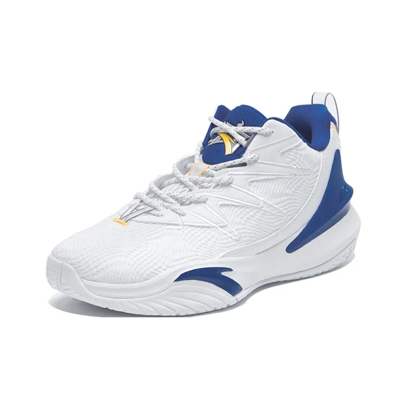 Anta The Dagger 5 Cushioning, Wear Resistant Low Top Performance Basketball Shoes Men's White Blue-2