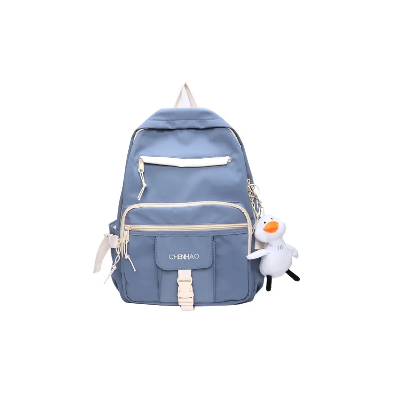 Cwatcun Nylon Backpack Unisex White/Red/Black/Blue-15