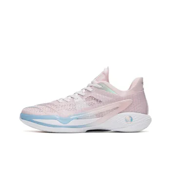 Anta Lighthearted 4 Fruit Pink Anti Slip Wear Resistant Low Top Basketball Shoes Men's White Blue Pink