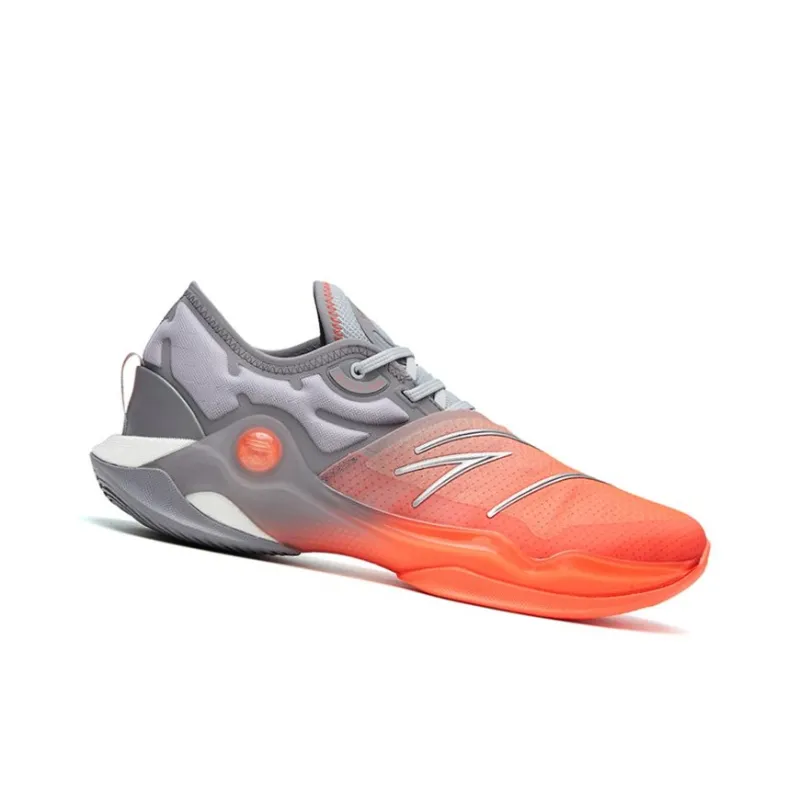 Anta Skyline 1 Low Lift Air Cushioning Anti Slip And Wear Resistant Low Top Basketball Shoes Men's Gray Orange-1